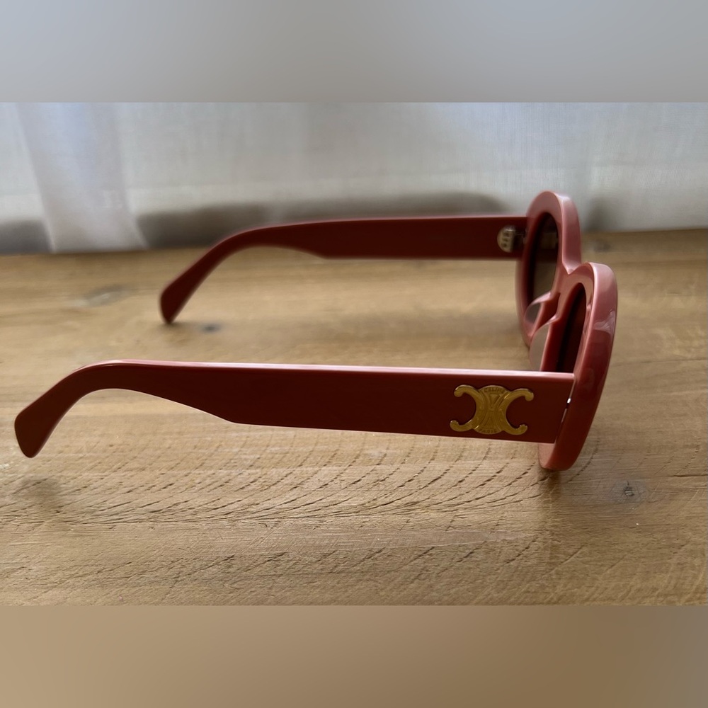 Celine TRIOMPHE 01 Sunglasses In Acetate Powder Rose New - Picture 5 of 10